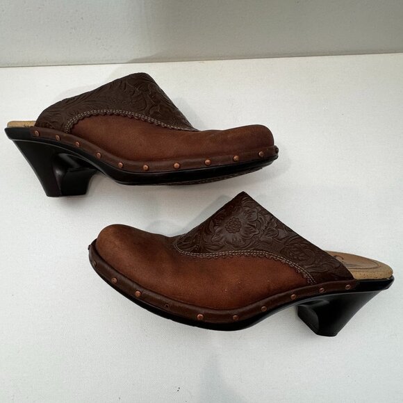 Sofft Women's Mules Studded Wedge Slip On Heels - Brown - 6M - Picture 7 of 12